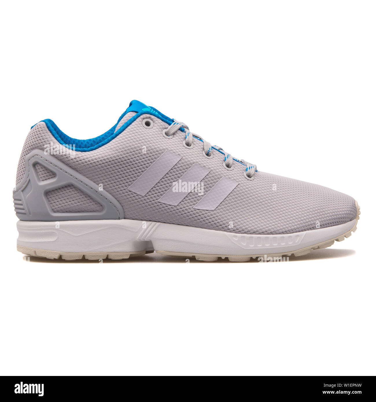 Adidas ZX Flux grey and blue sneaker on 