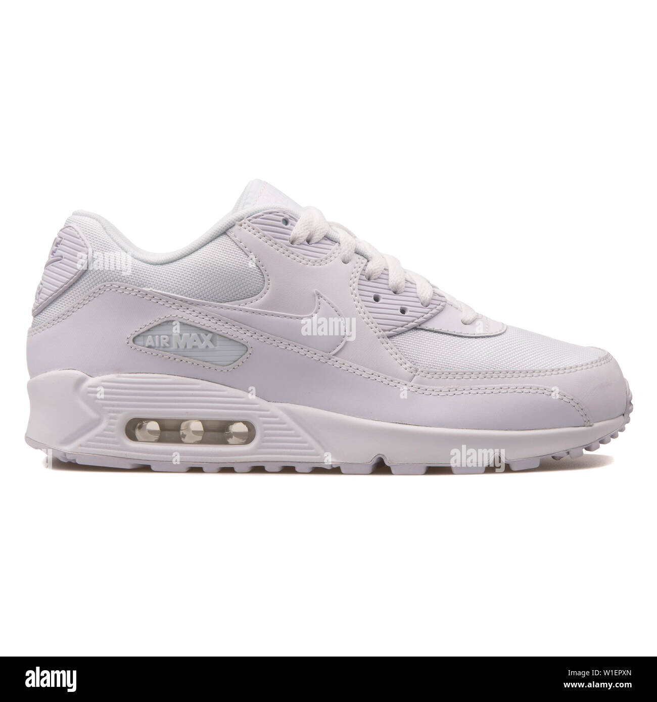 VIENNA, AUSTRIA - AUGUST 10, 2017: Nike Air Max 90 Essential white sneaker  on white background Stock Photo - Alamy