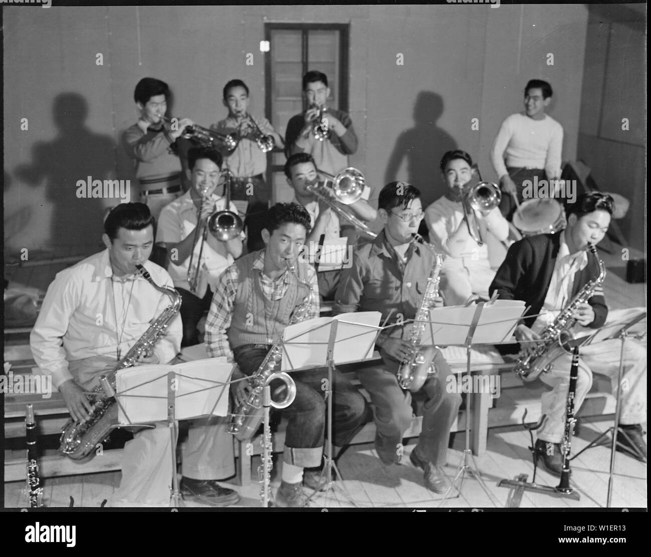 Heart Mountain Relocation Center, Heart Mountain, Wyoming. Swing Band