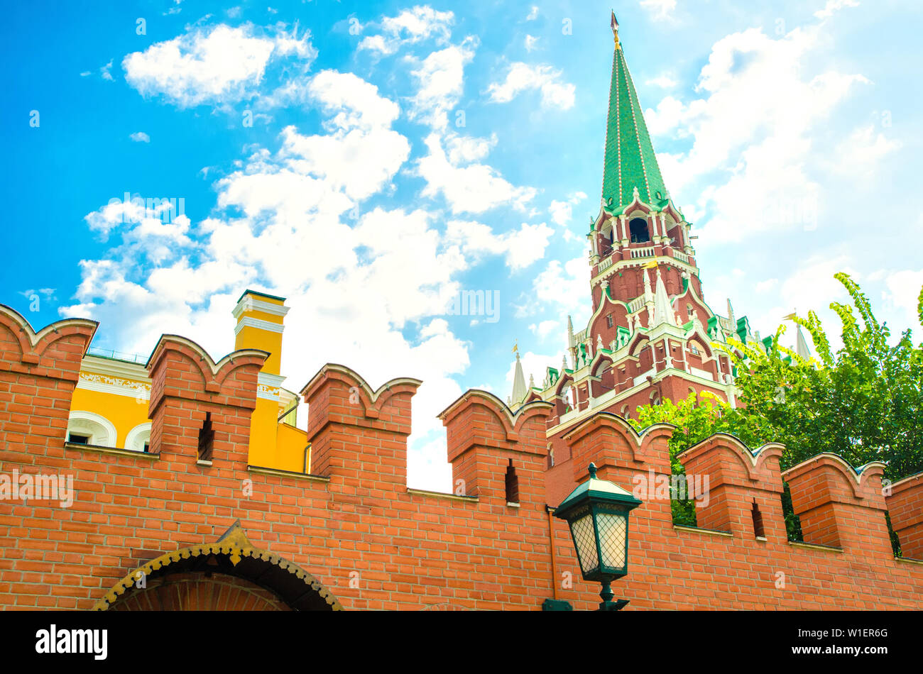 Troitskaya tower in the Kremlin Stock Photo