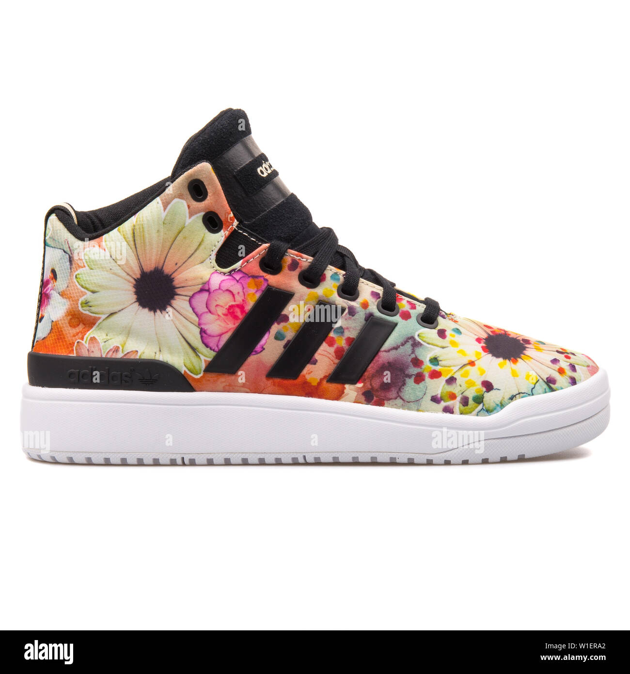 VIENNA, AUSTRIA - AUGUST 10, 2017: Adidas Veritas floral print multi color  sneaker on white background Stock Photo - Alamy