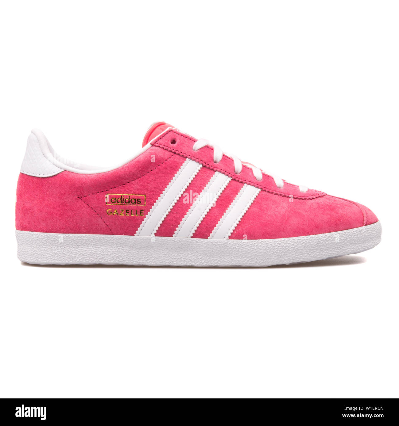 VIENNA, AUSTRIA - AUGUST 10, 2017: Adidas Gazelle OG pink sneaker on white  background Stock Photo - Alamy