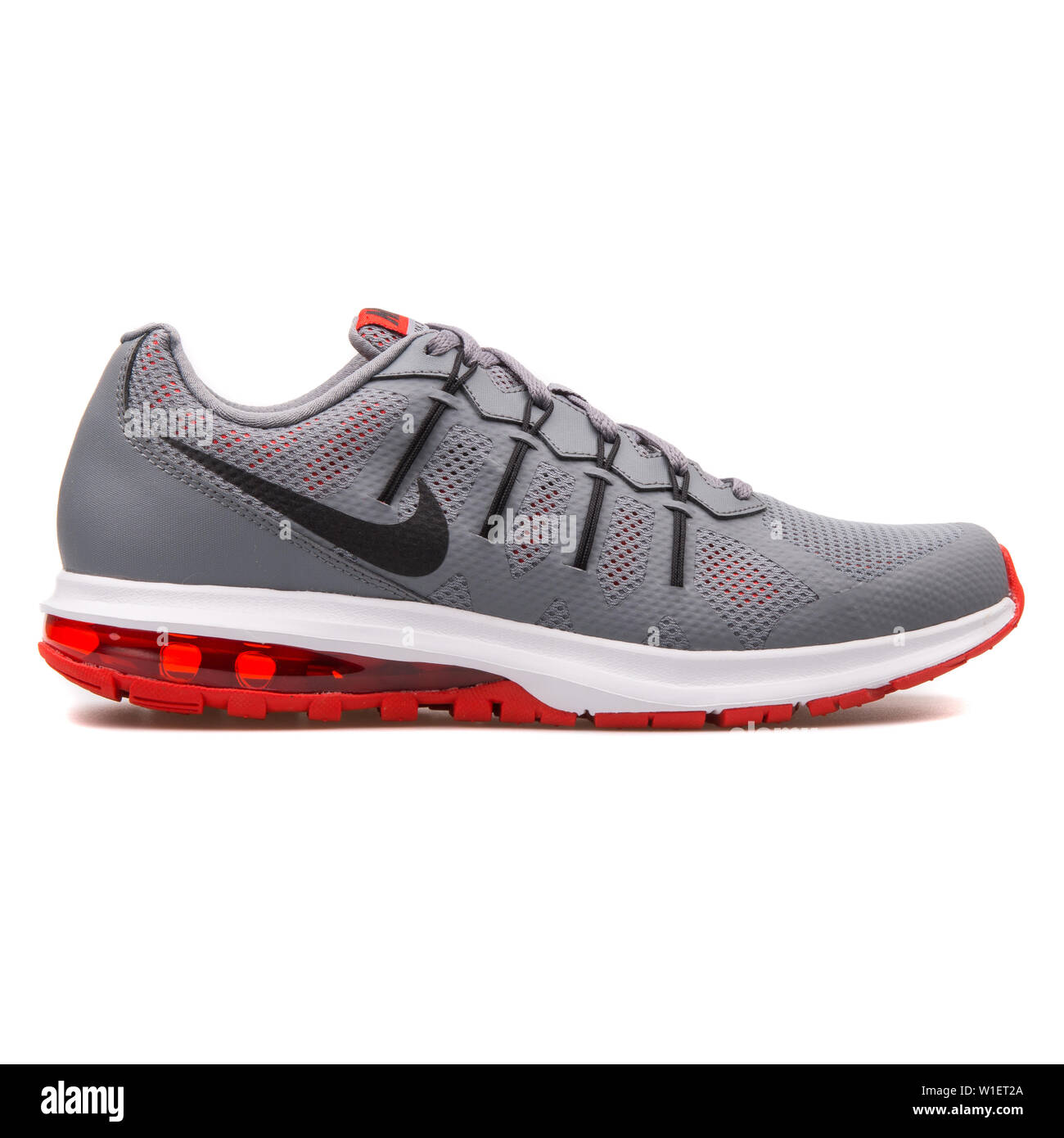 VIENNA, AUSTRIA - AUGUST 10, 2017: Nike Air Max Dynasty grey and red  sneaker on white background Stock Photo - Alamy