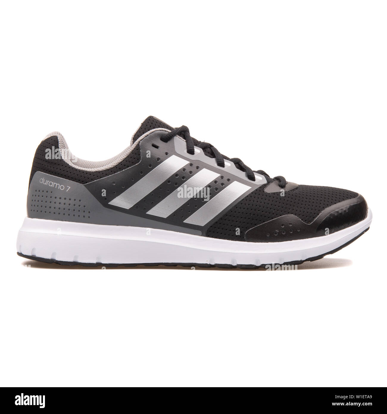 VIENNA, AUSTRIA - AUGUST 10, 2017: Adidas Duramo 7 black and grey sneaker  on white background Stock Photo - Alamy