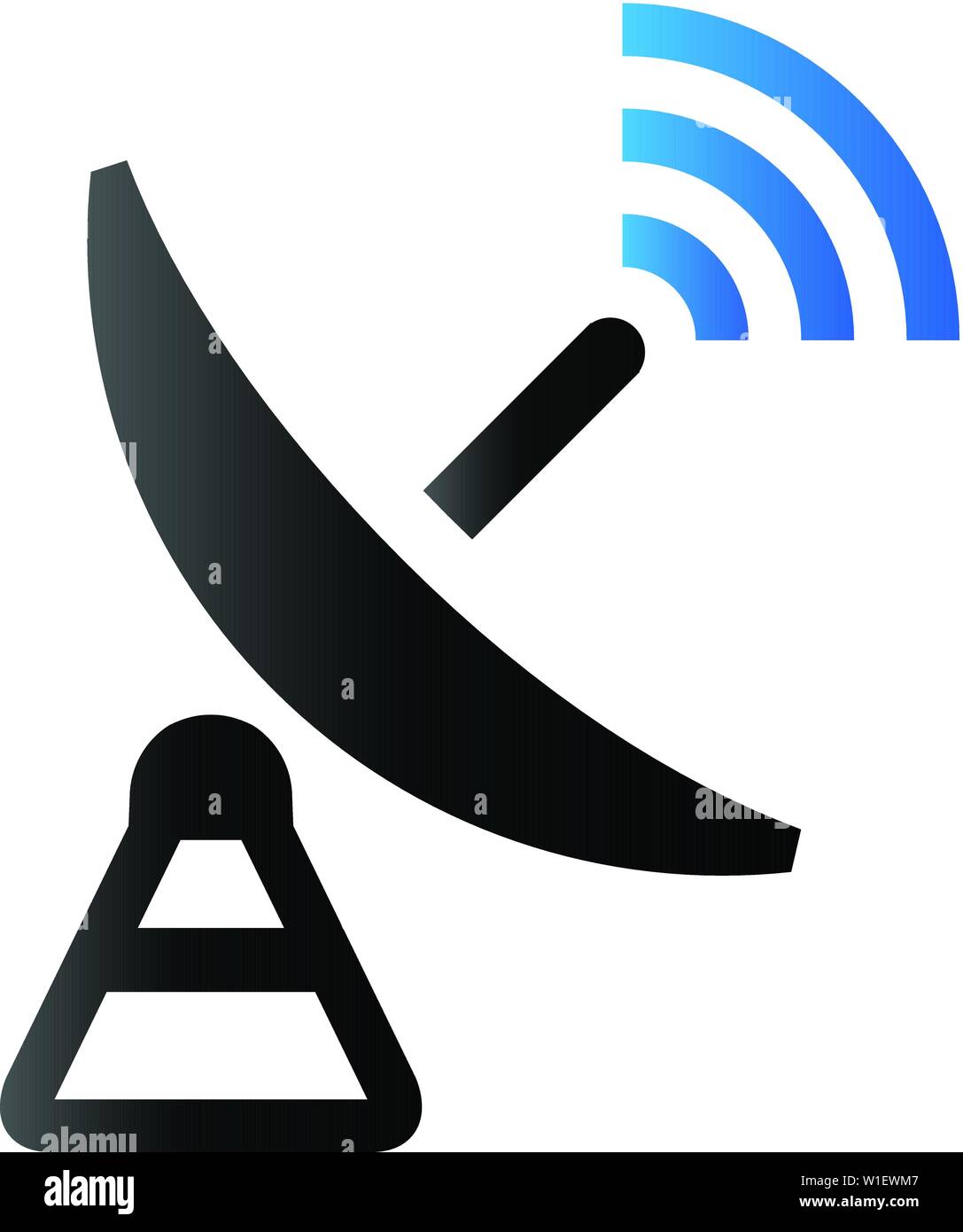 Satellite receiver icon in duo tone color. Data information technology