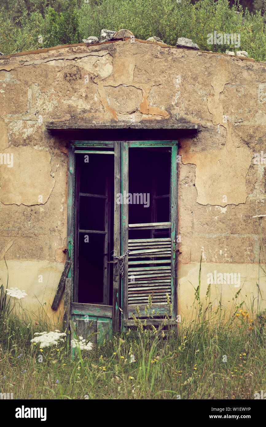 Window grilles folding shutters in Southern Europe Stock Photo Alamy