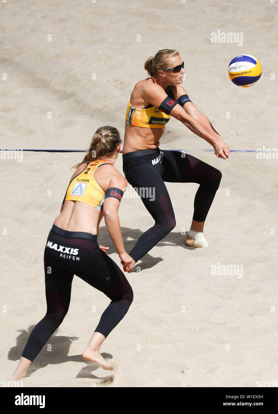 02 July 2019, Hamburg: Beach Volleyball, World Championship, in