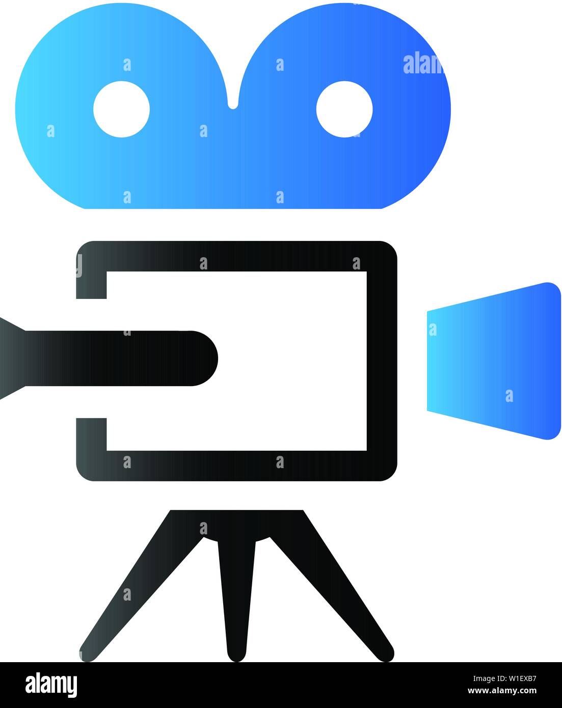 Movie camera icon in duo tone color. Technology entertainment cinema recording Stock Vector