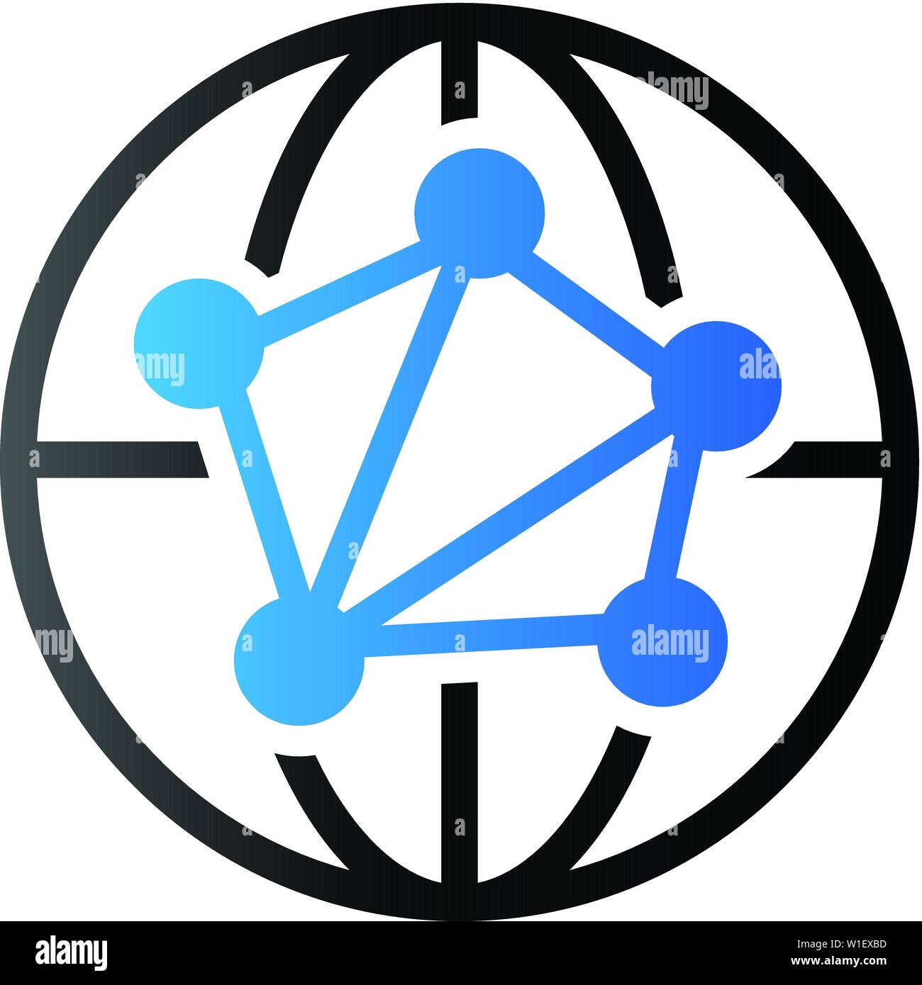 Network icon in duo tone color. Communication global business Stock