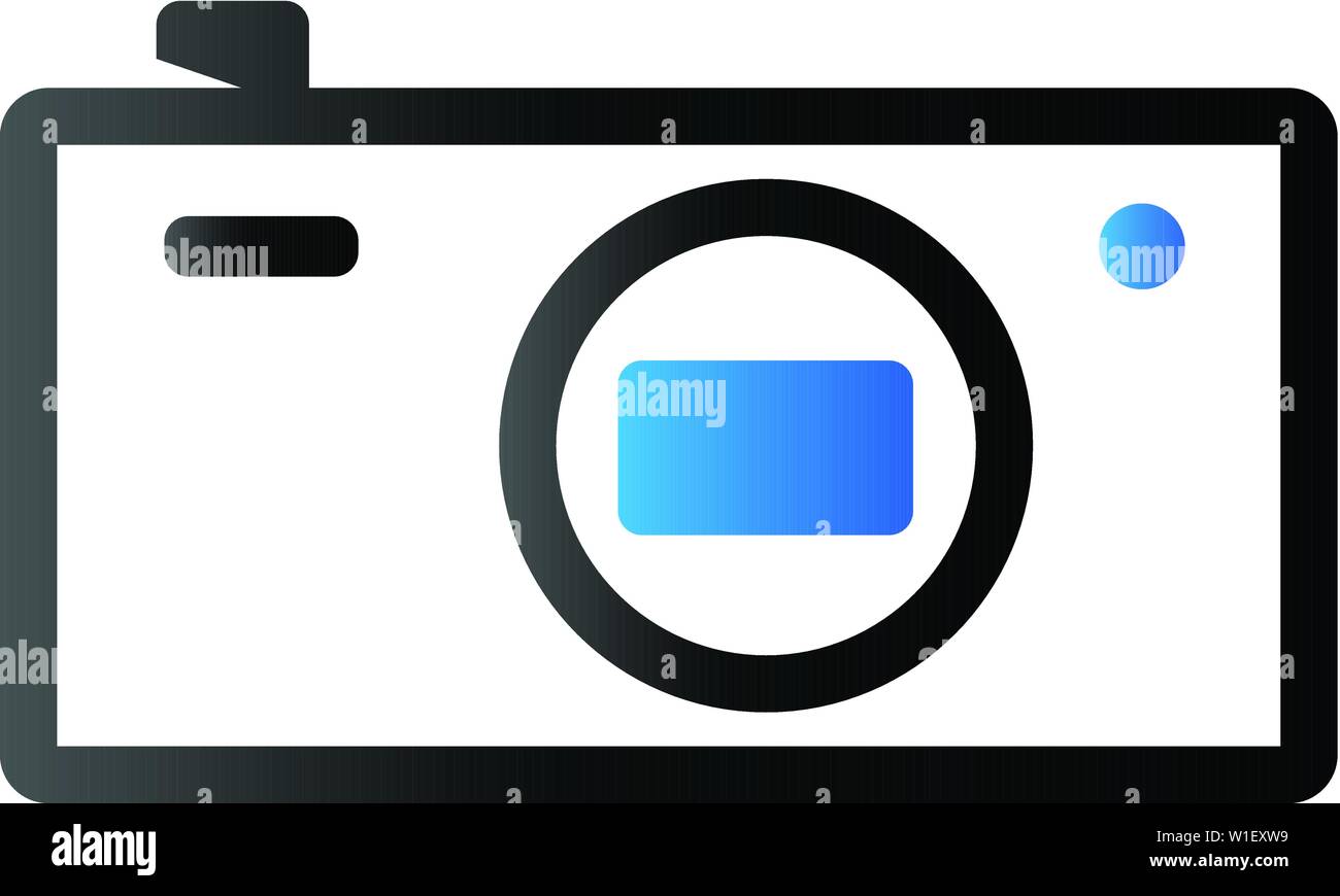 Camera icon in duo tone color. Photography pocket compact Stock Vector