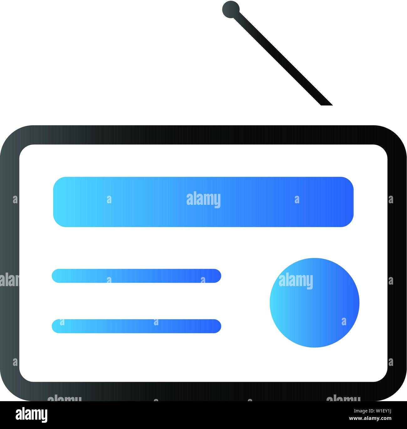 Radio icon in duo tone color. Communication broadcast media Stock ...
