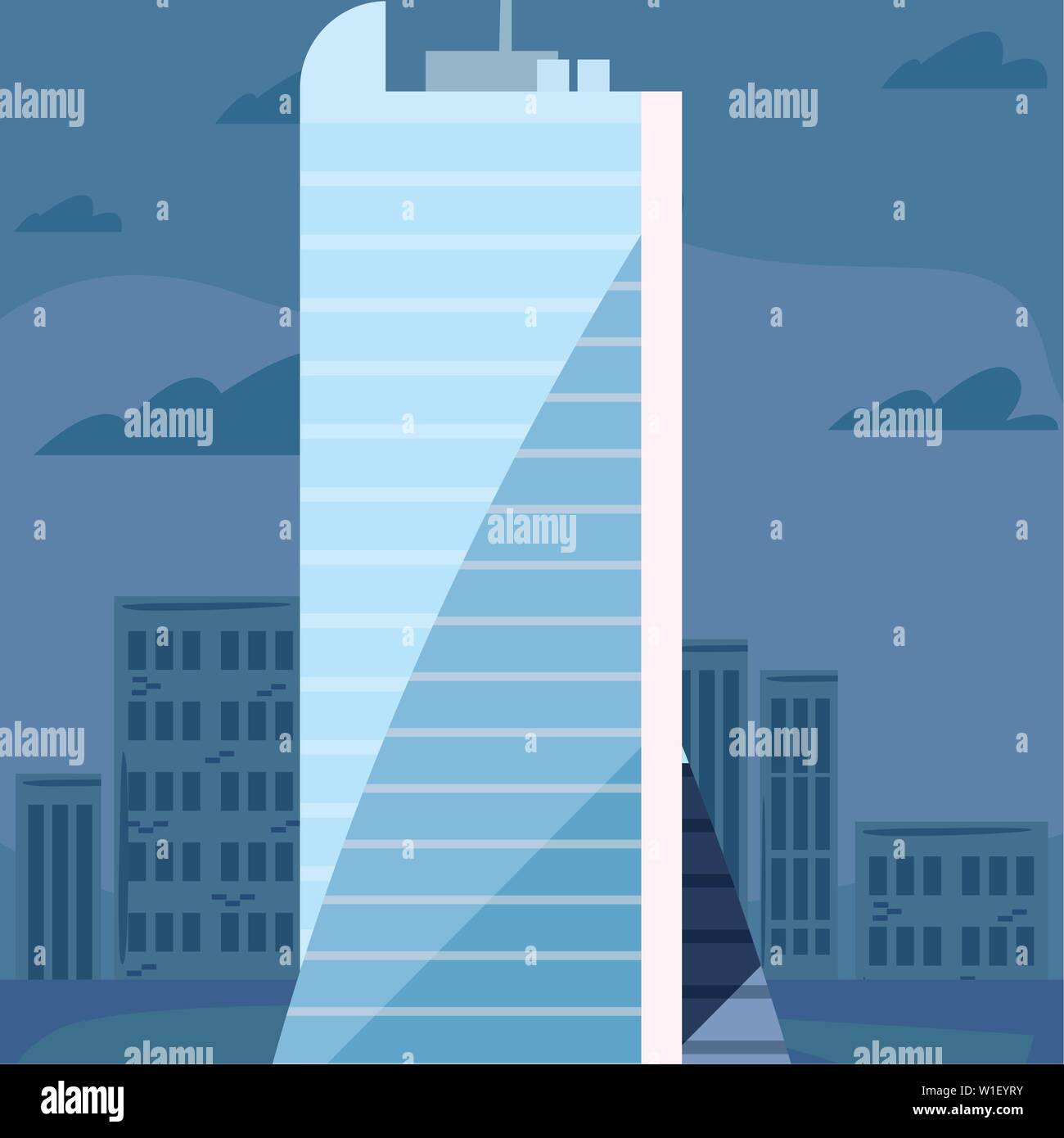 skyscraper urban city sky background vector illustration Stock Vector ...
