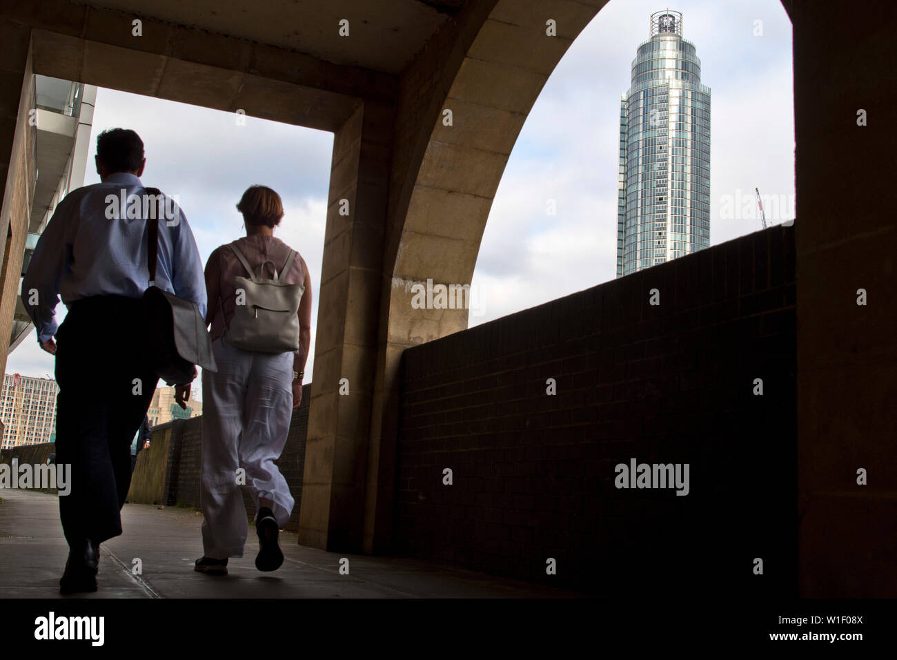 Saint George Wharf Tower in Nine Elms in south London. June 26, 2019 Stock Photo