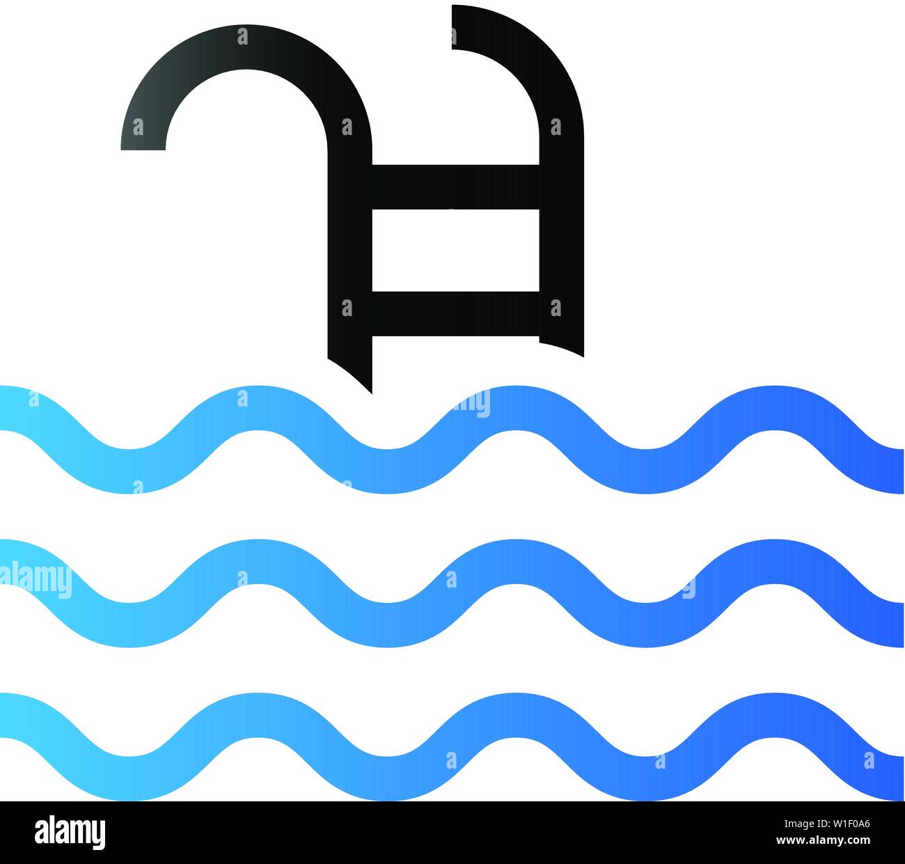 Swimming pool icon in duo tone color. Athlete fitness water sport Stock ...