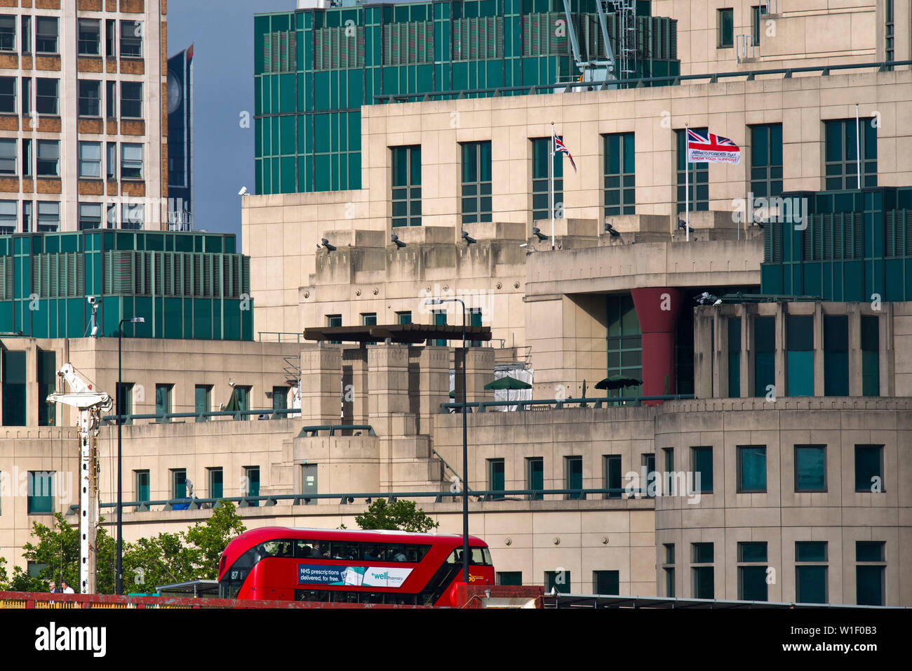 MI6 Security Services building in Vauxhall south London. June 26, 2019 Stock Photo