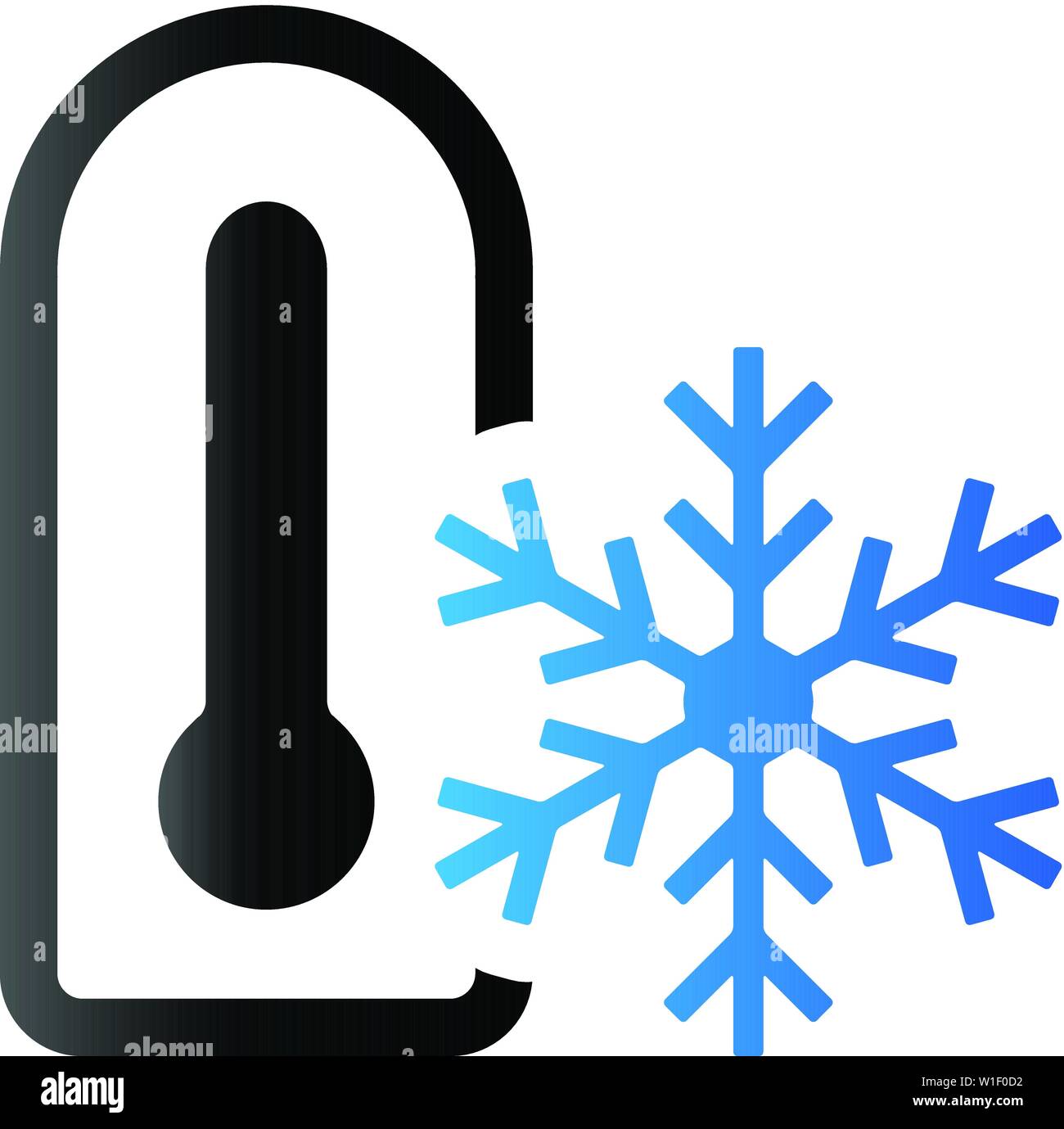 Thermometer icon in duo tone color. temperature measure freezing Stock Vector
