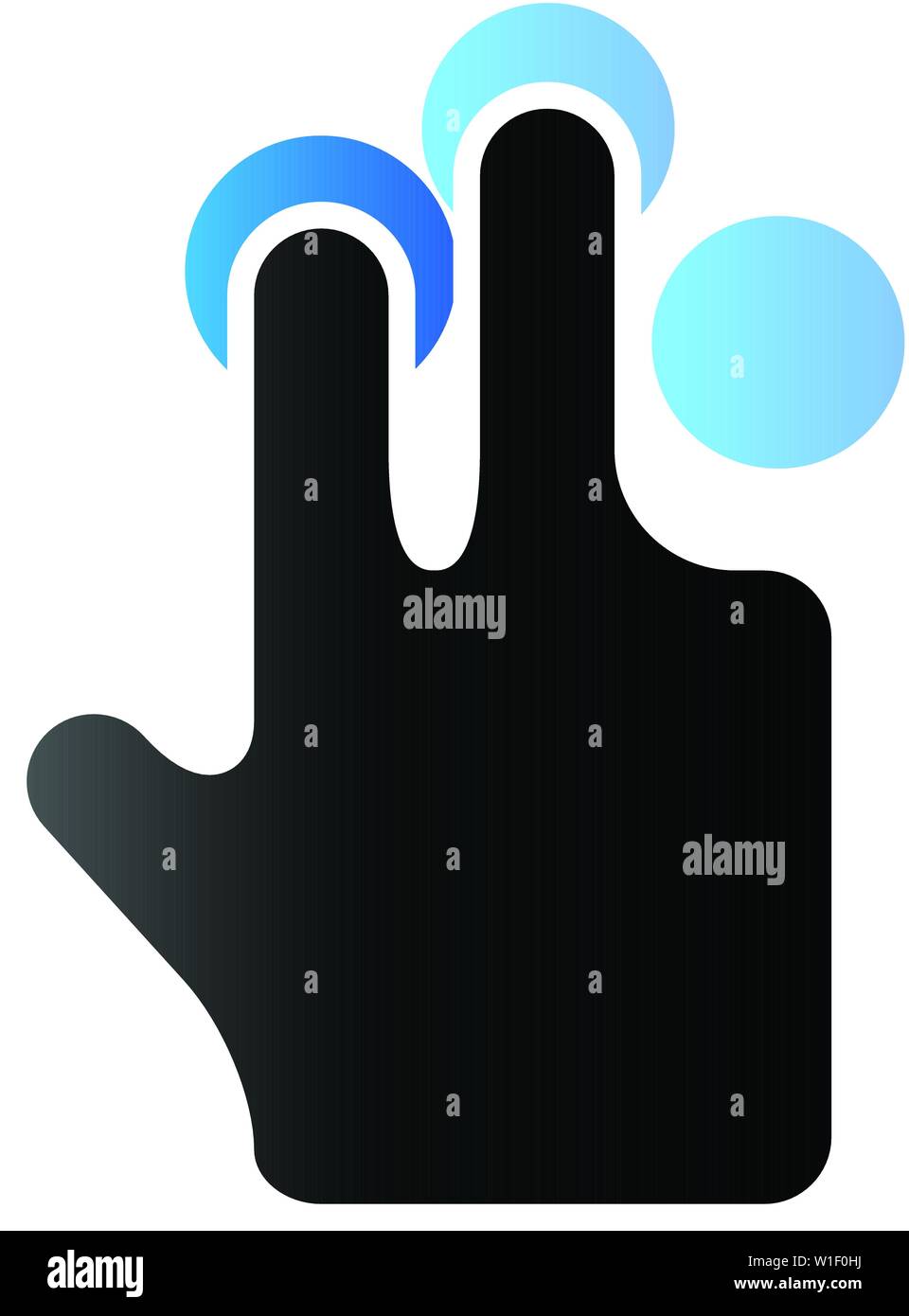 Finger gesture icon in duo tone color. Gadget touch pad smartphone ...