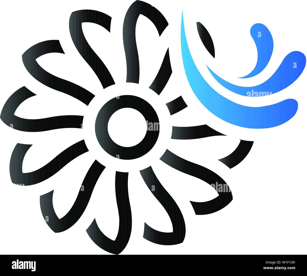Water turbine icon in duo tone color. Energy renewable environment Stock Vector