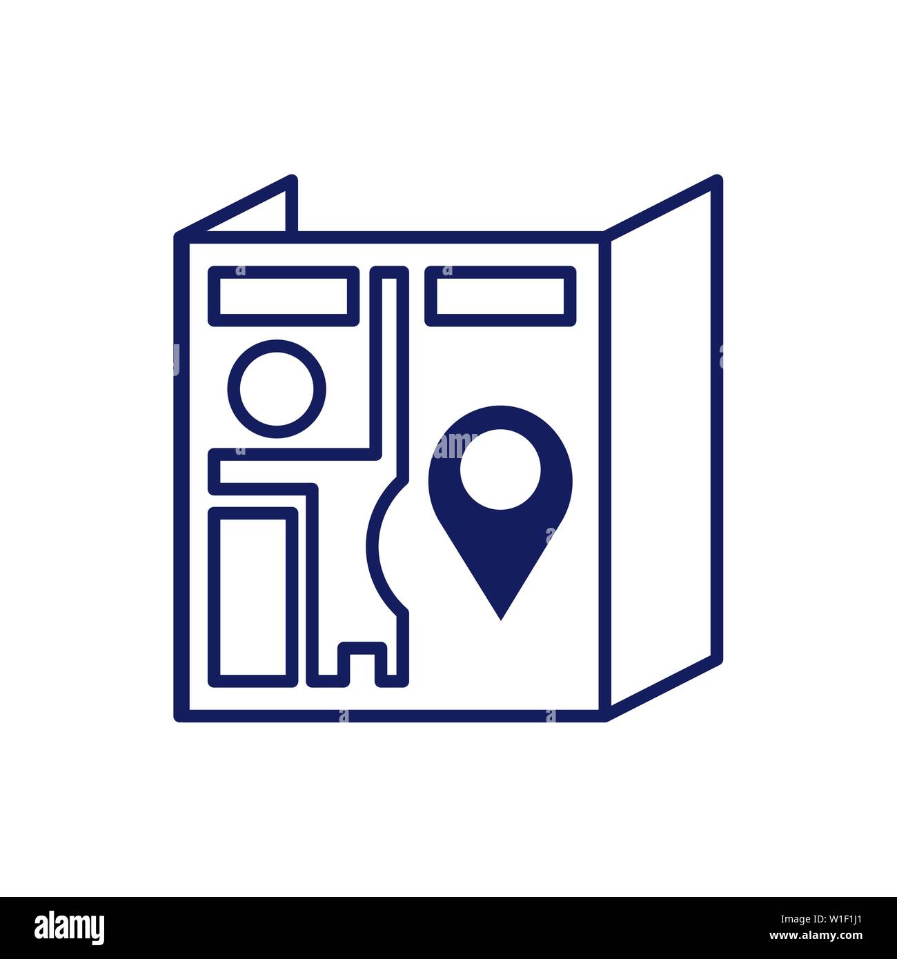 Location Guide Layout map guide with pin pointer location vector illustration design Stock ...