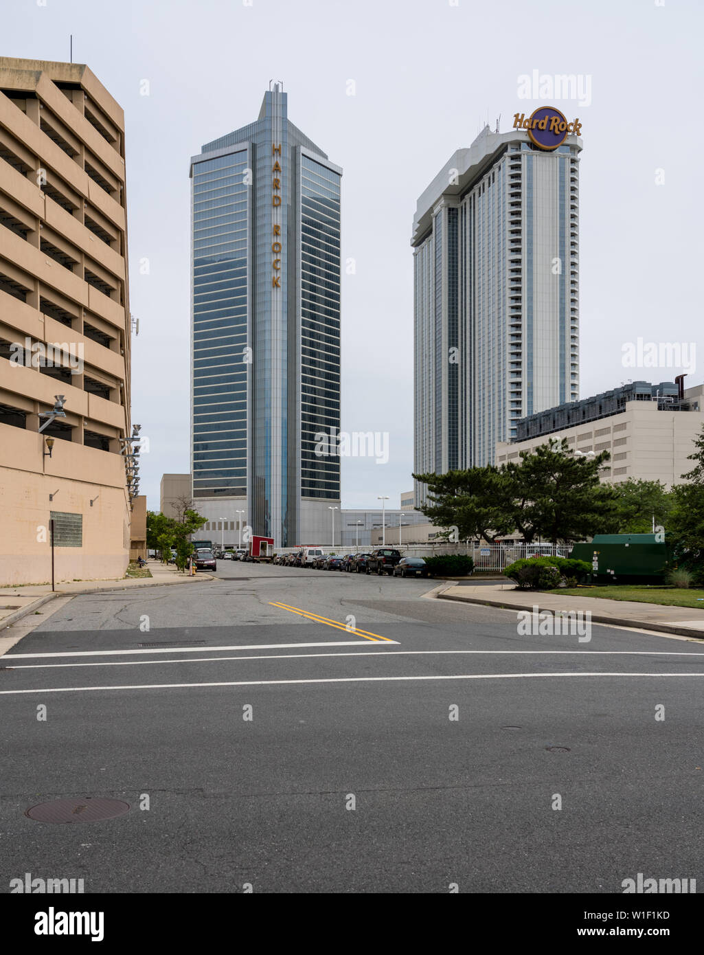 Entrance to Hard Rock Casino in Atlantic City on New Jersey coastline Stock Photo