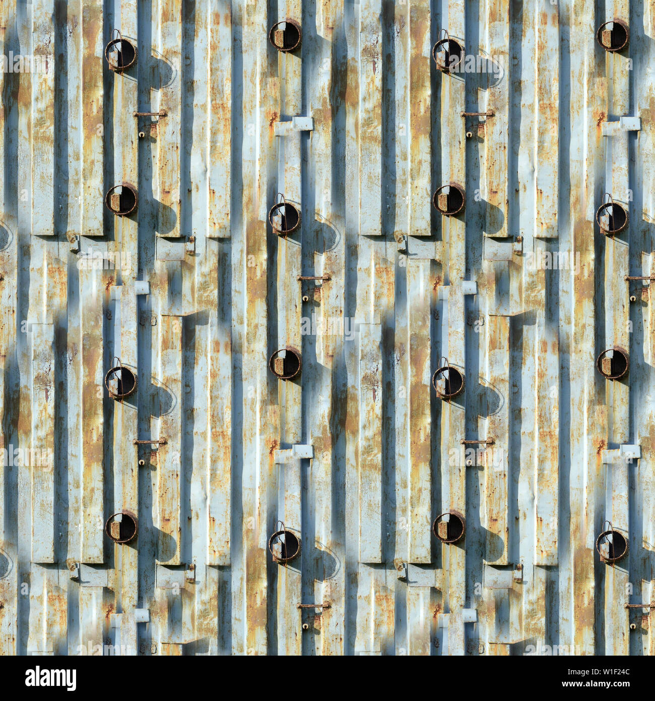 Metal doors in the bunker. Tecture for game locations.A seamless pattern. Stock Photo