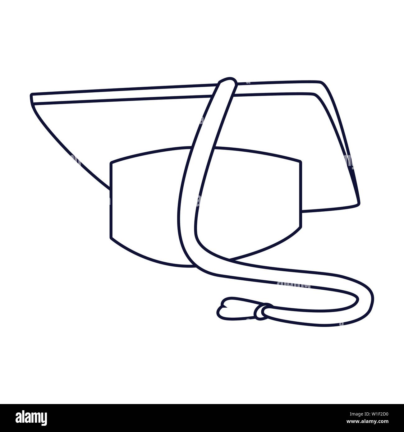 graduation hat on white background vector illustration Stock Vector ...