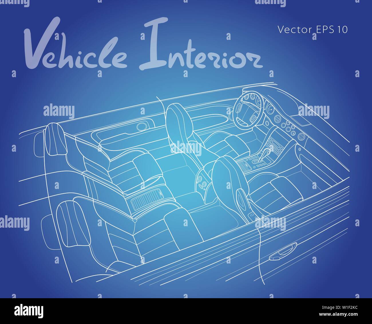 Machine inside. Interior of the vehicle. Vector Stock Vector Image ...