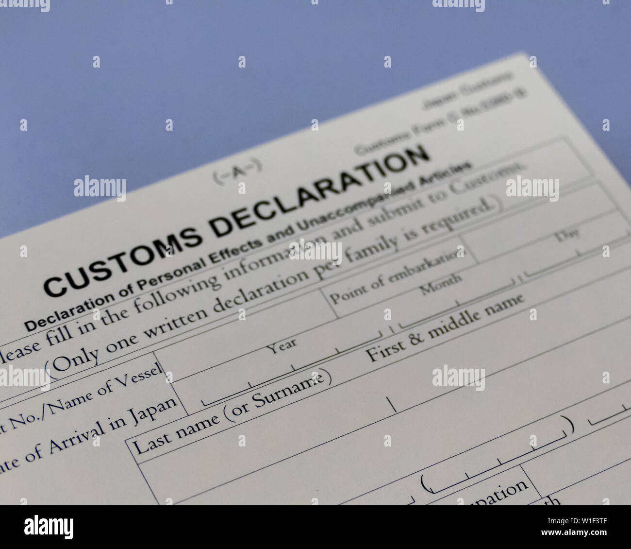 Page 2 Customs Declaration High Resolution Stock Photography And Images Alamy