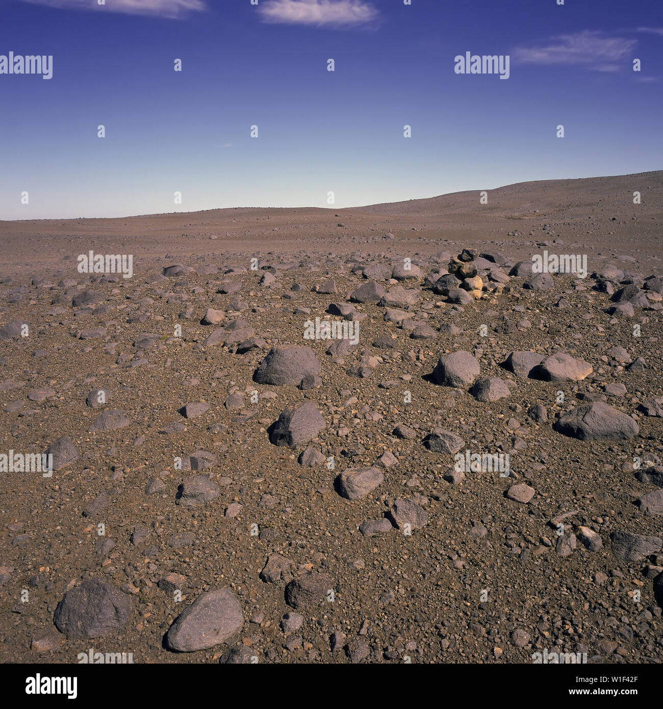Mars like landscape, Holasandur outwash plains, Northern  Iceland Stock Photo