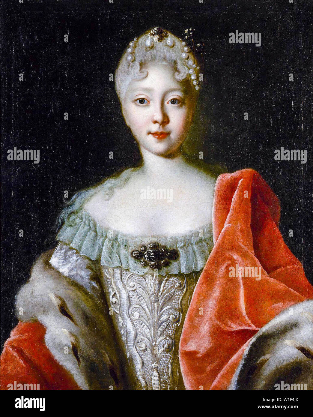 Louis Caravaque, Elizabeth of Russia, 1709-1762, as a young woman, portrait painting, 1720-1729 Stock Photo
