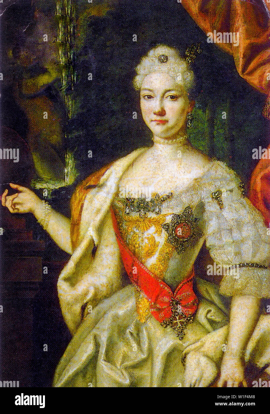 Louis Caravaque, Grand Duchess Anna Leopoldovna, 1718-1746, Regent of Russia, portrait painting, 1740-1749 Stock Photo