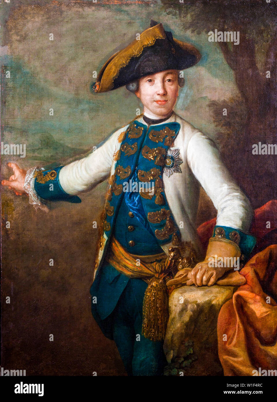 Grand Duke Peter Fedorovich, (Peter III of Russia), portrait painting,  1760-1765 Stock Photo