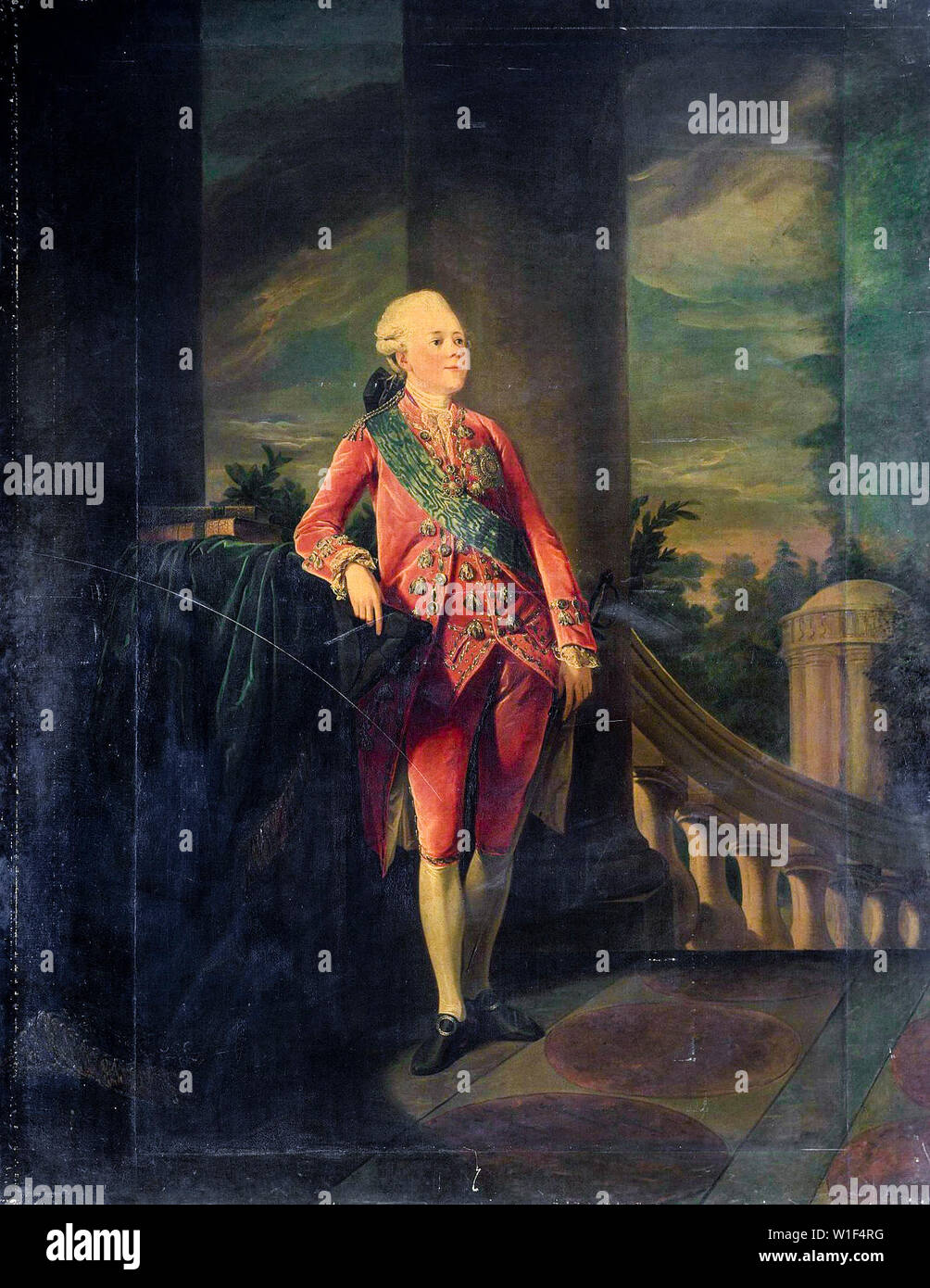 Grand Duke Paul Petrovich, (later Paul I of Russia), 1754-1801, portrait painting, 1773 Stock Photo
