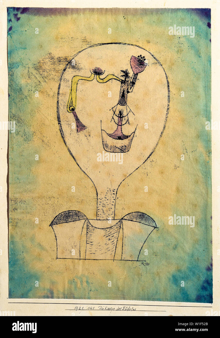 Paul Klee, The Beginnings of a Smile, abstract art, 1921 Stock Photo