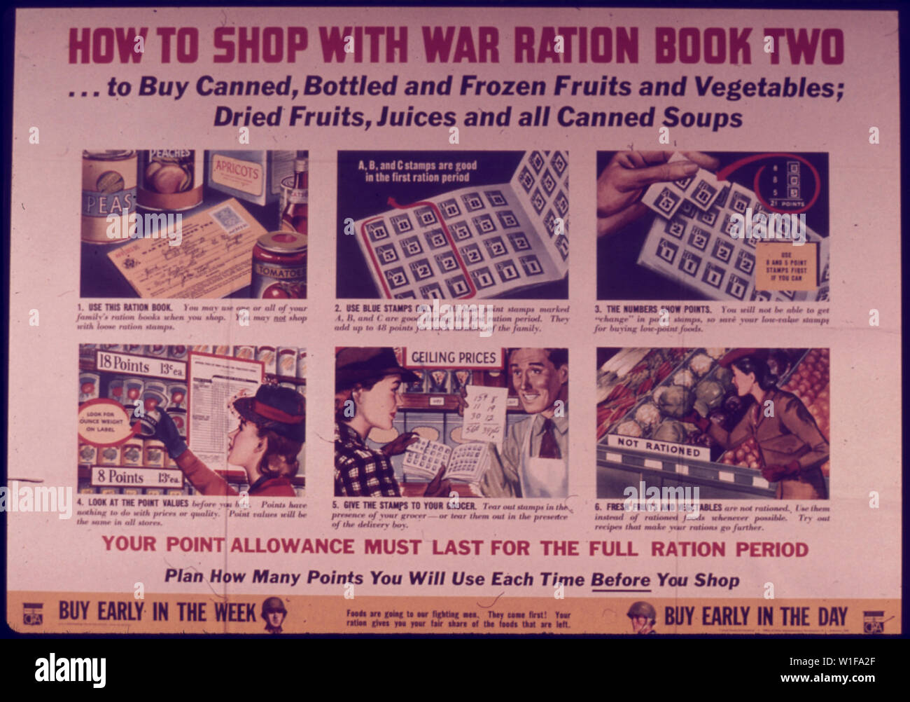 How to Shop With Ration Book Two Stock Photo