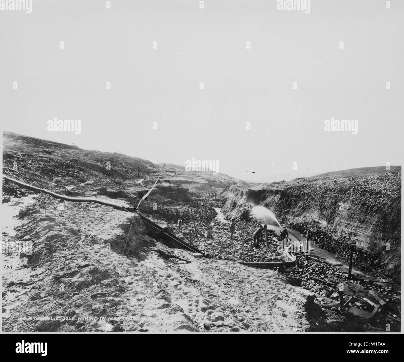 Hydraulic gold mining in Montana. Alder Gulch Stock Photo Alamy