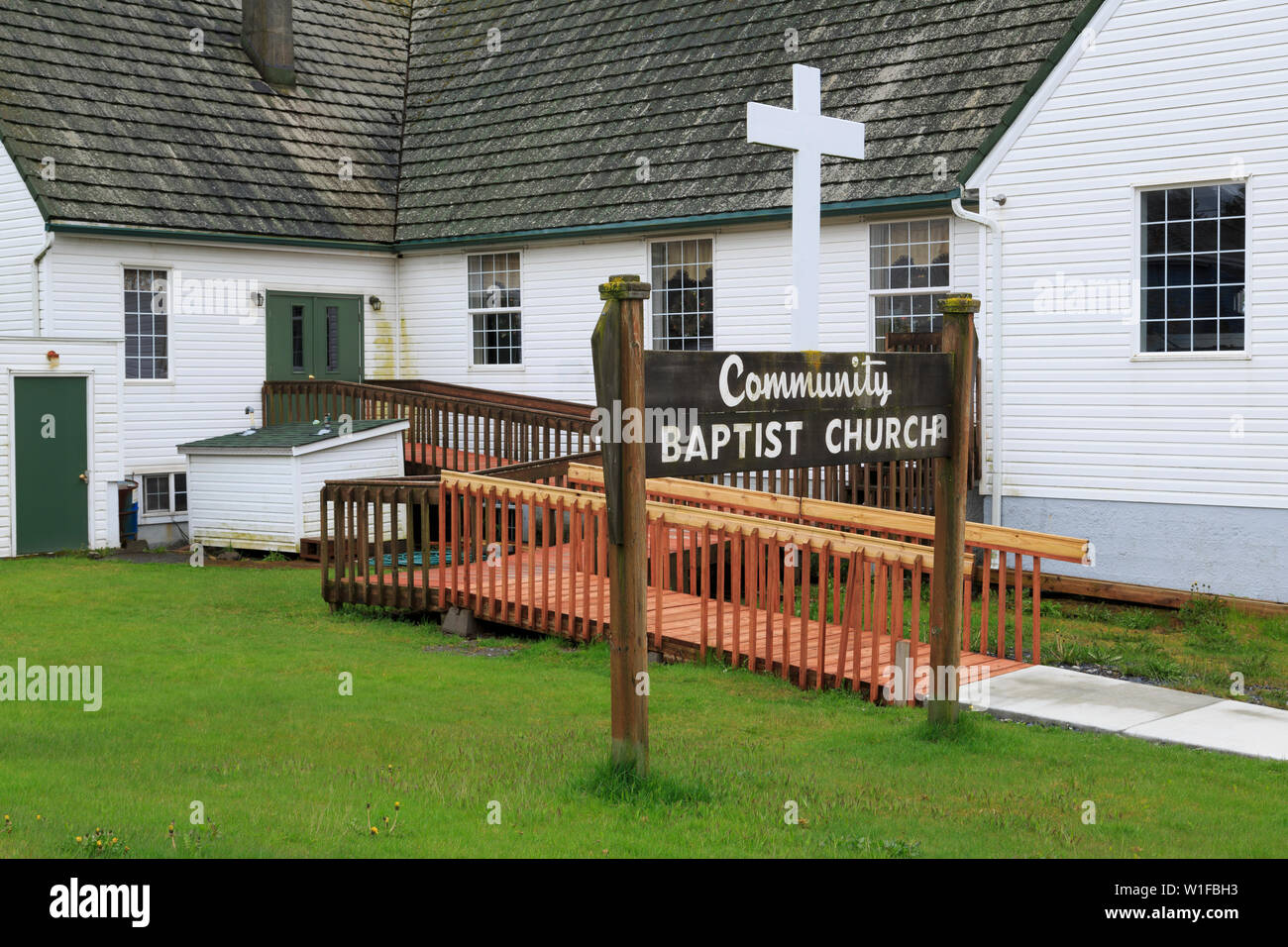 Community Baptist Church, Kodiak, Alaska, USA Stock Photo