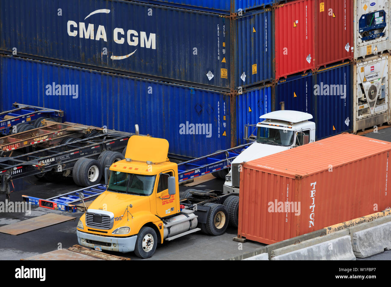 Container Port, Kodiak, Alaska, USA Stock Photo