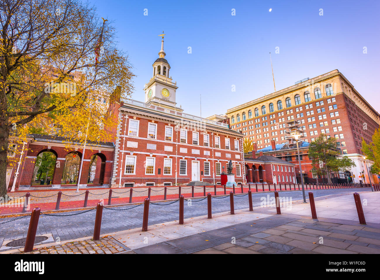 Independence Hall, Philadelphia, Pennsylvania, USA at dawn. Stock Photo