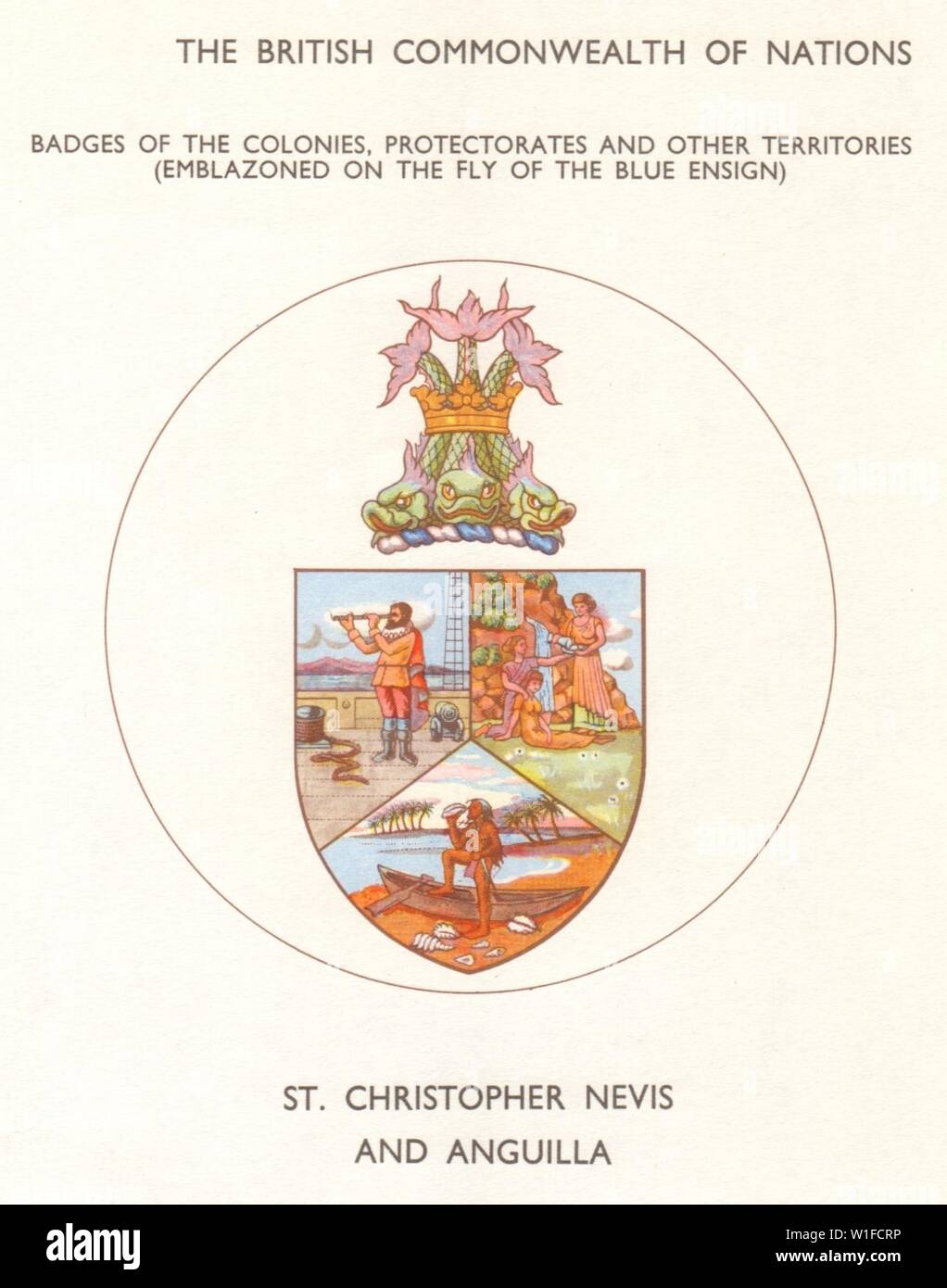 ST KITTS & NEVIS FLAGS. Badges. Saint Christopher. Anguilla. West