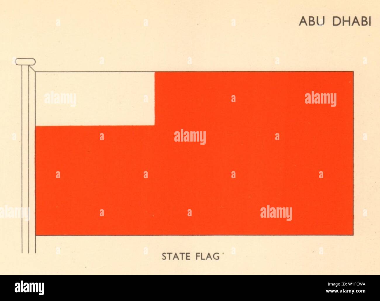 UNITED ARAB EMIRATES FLAGS. Abu Dhabi. State Flag 1958 old vintage