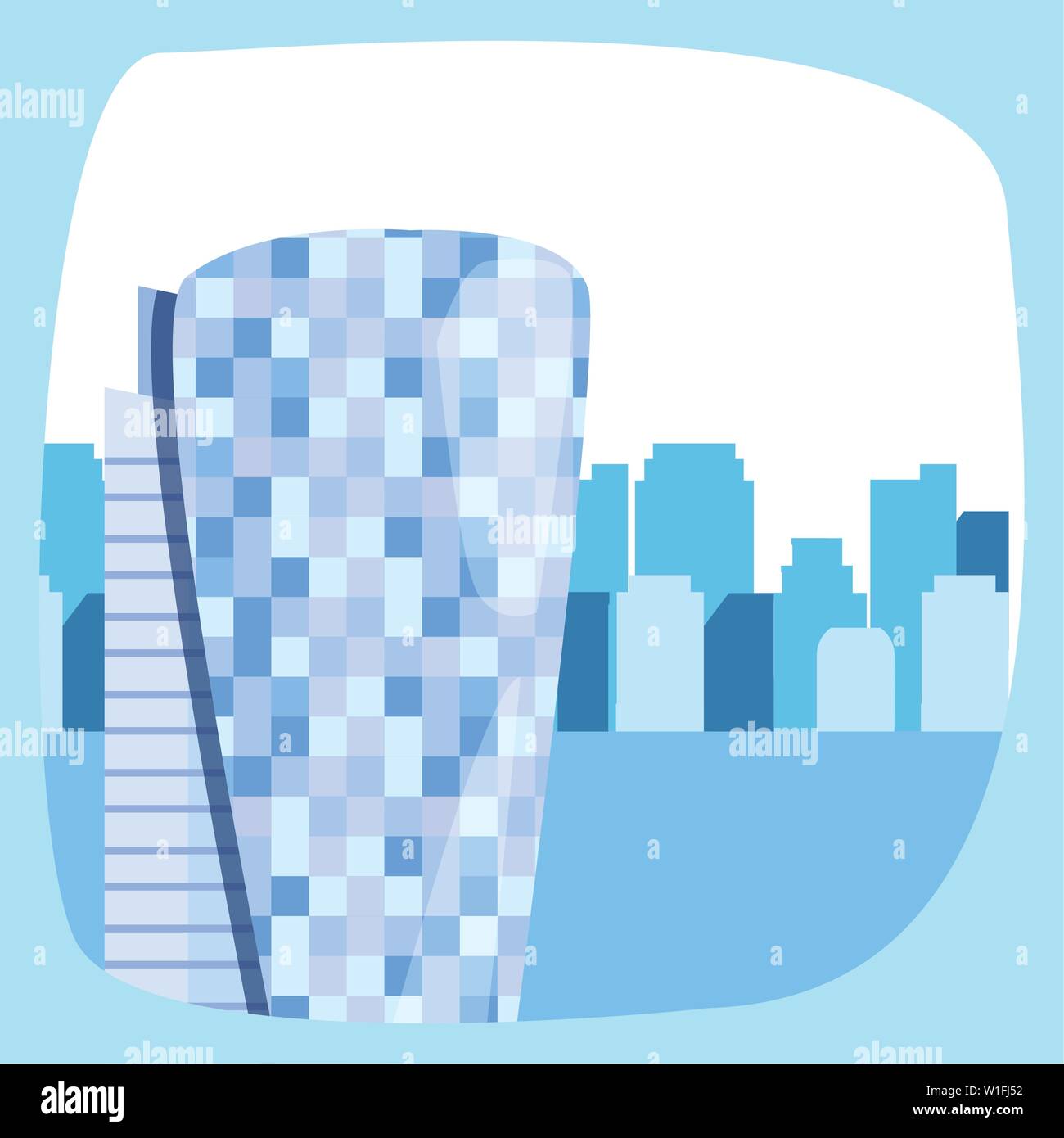 skyscraper urban city skyline background vector illustration Stock ...