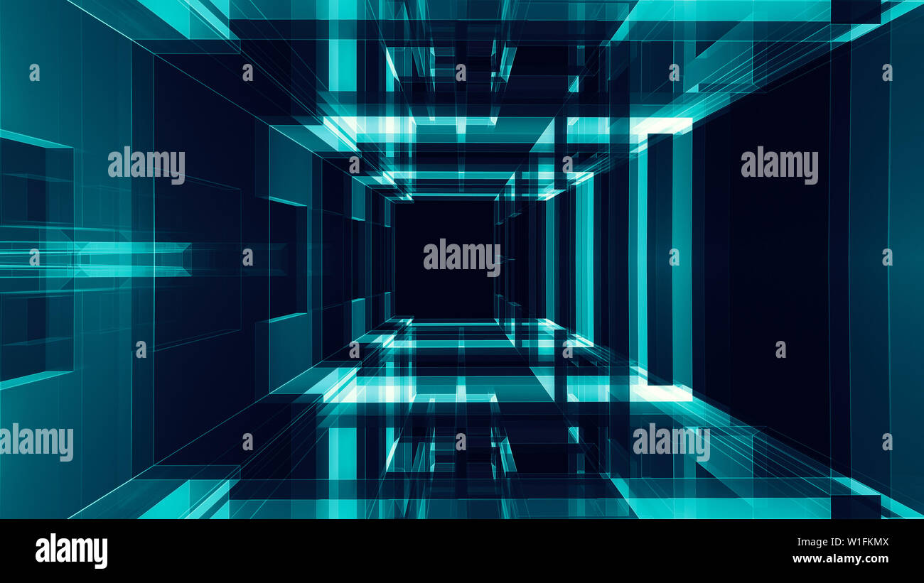 Blue glow black color transparent glass abstract background Stock Photo ...