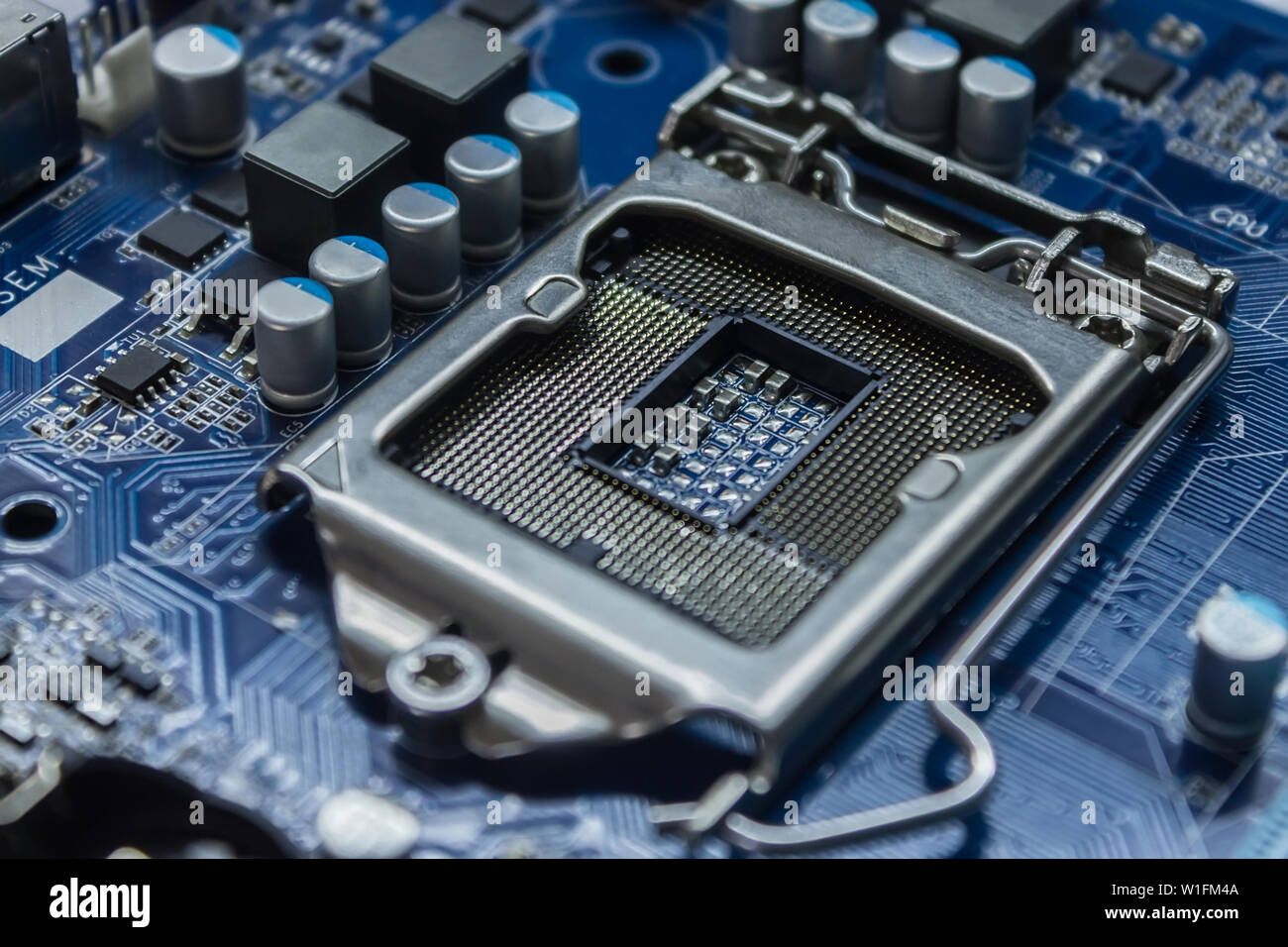 Motherboard processor socket closeup Stock Photo - Alamy