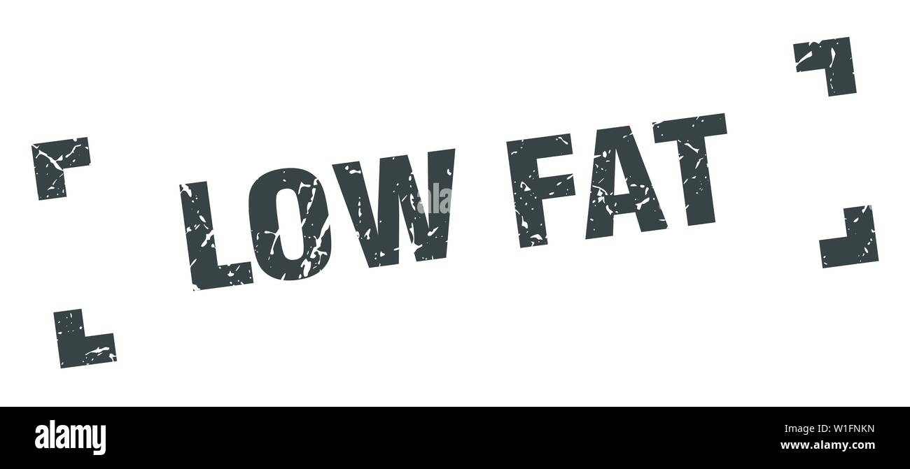 low fat stamp. low fat square grunge sign. low fat Stock Vector Image ...