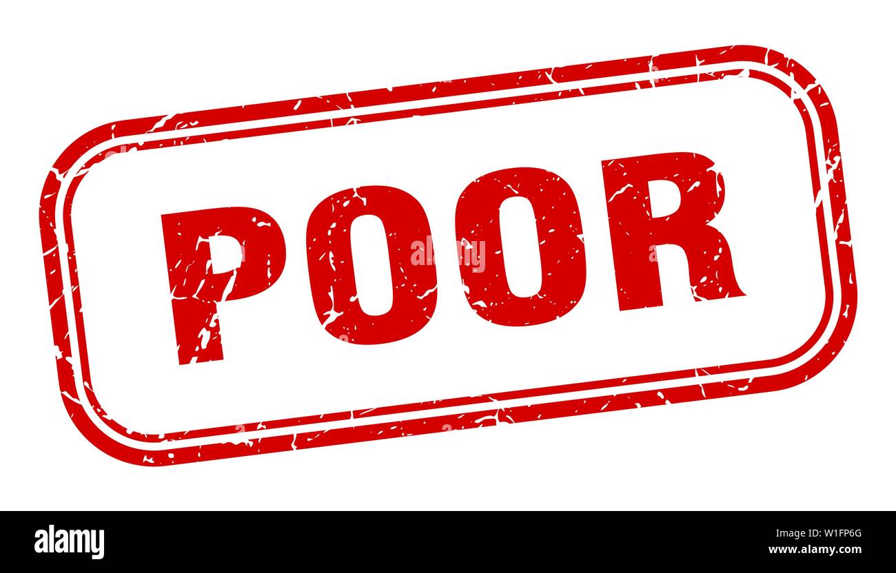 Sign Poor Text Poor red square vintage hi-res stock photography and images - Alamy
