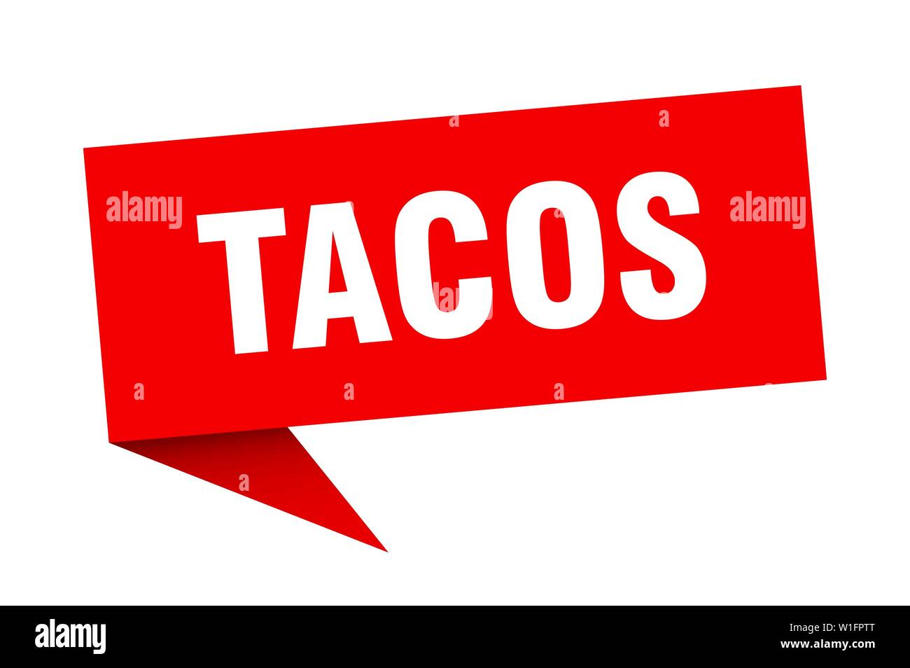 Tacos Speech Bubble Tacos Sign Tacos Banner Stock Vector Art
