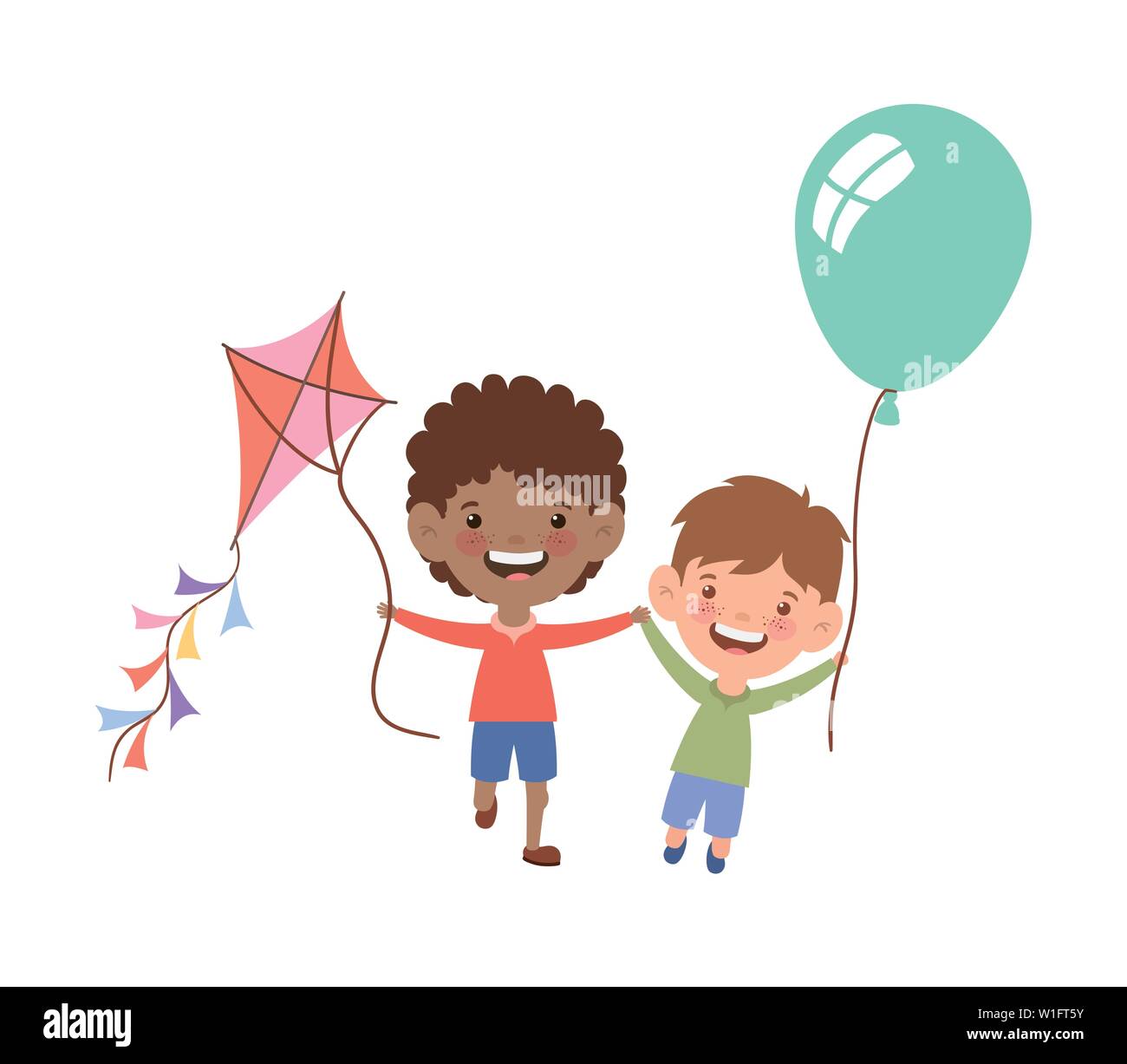 baby boys smiling with helium balloons in hand Stock Vector Image & Art -  Alamy