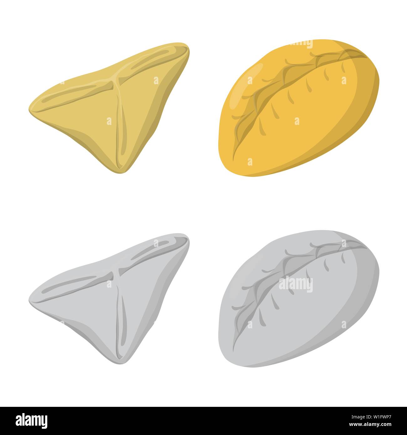 Vector design of products and cooking symbol. Collection of products ...