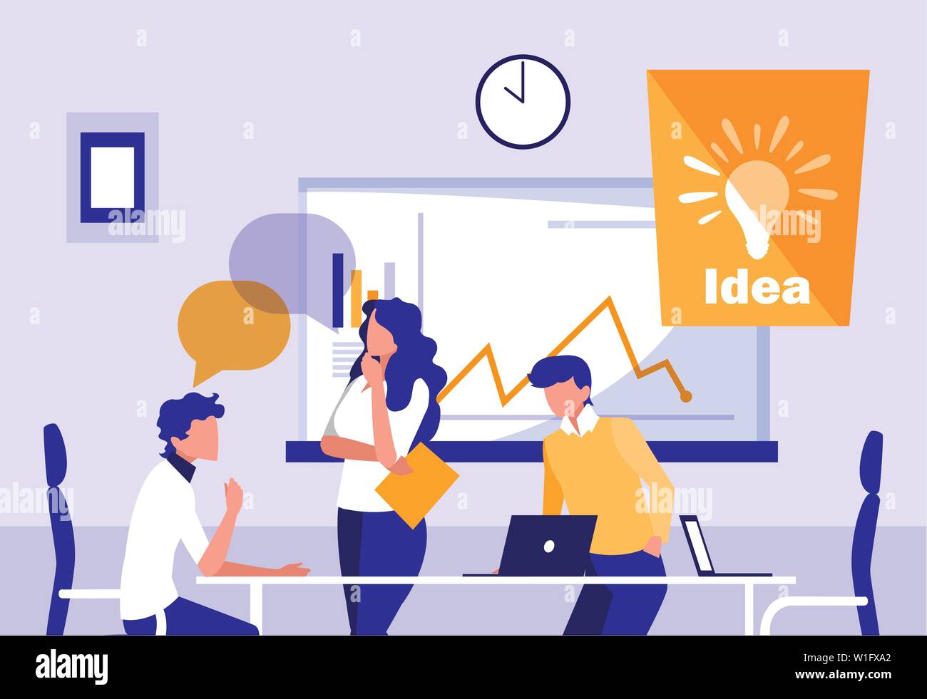 business people elegant in the workplace vector illustration design ...